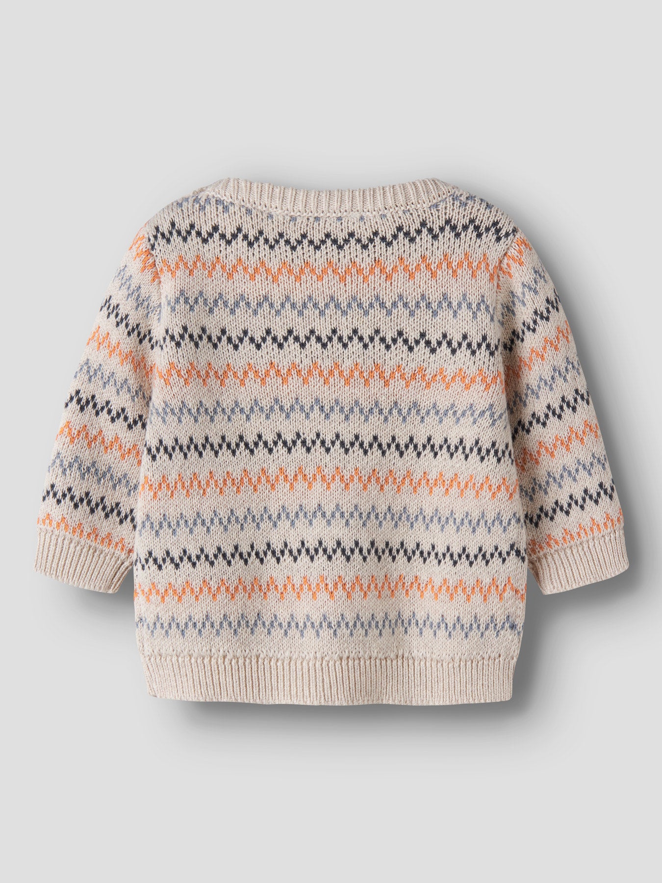 Pullover i Ekologisk Bomull - Peyote Melange - NBMNINO LS KNIT
