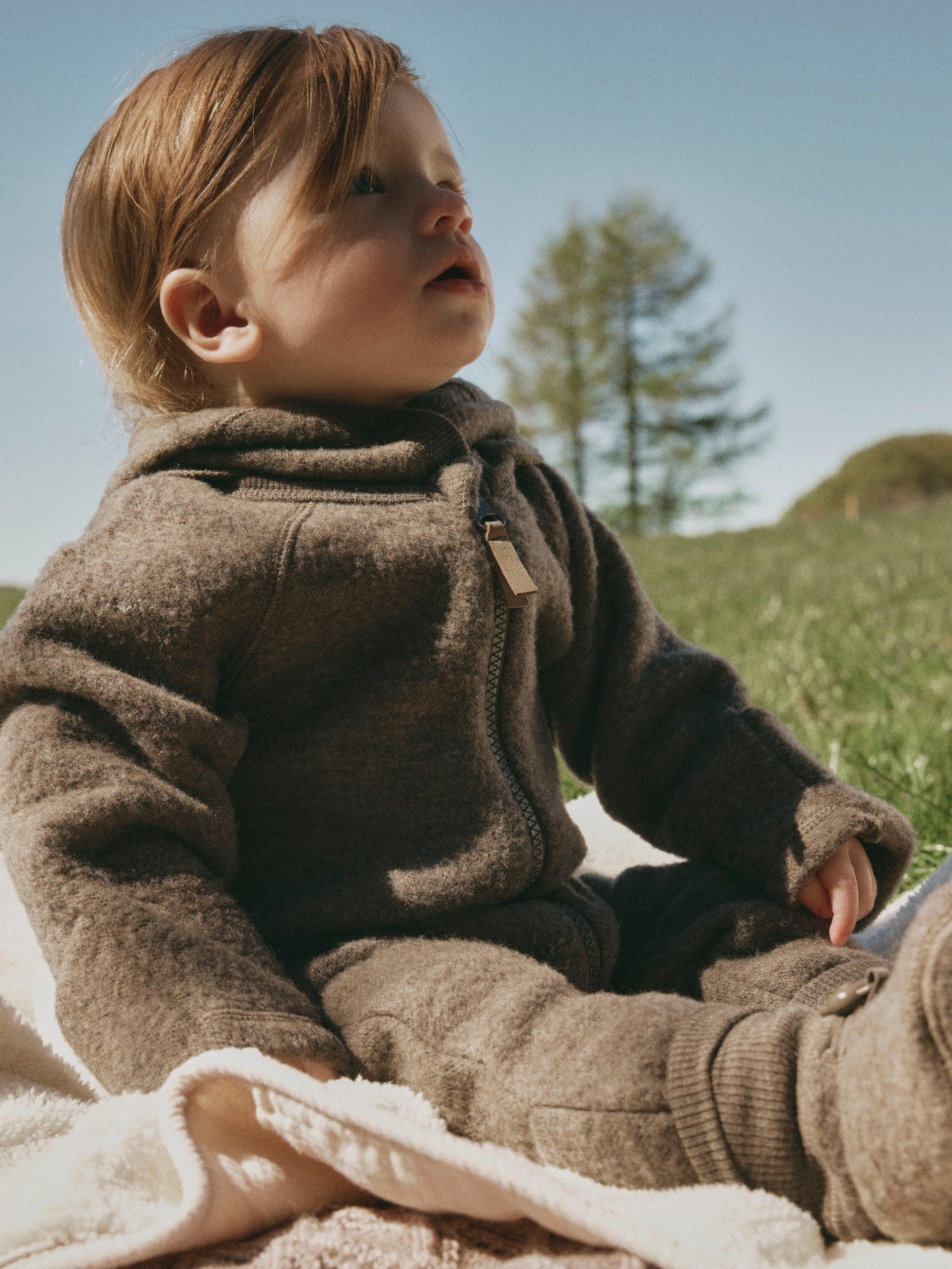 MERINOULL SPARKDRÄKT - NBFWMINO WOOL BRU LS SUIT - Morel