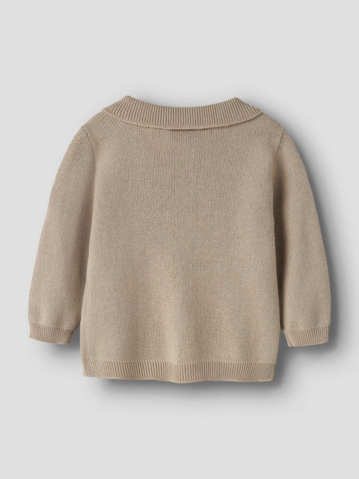 Cardigan - 56-86 - White Pepper - NBMRONAN LS KNIT POLO CARD LIL