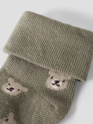 Babystrumpor i Ekologisk Bomull - NBMOMIO SOCK - Björn - Mermaid