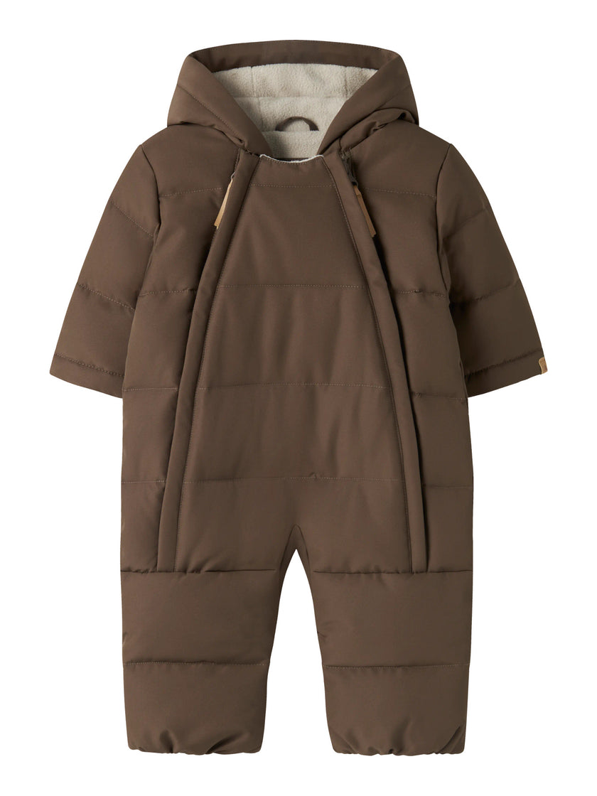 Babyoverall Puffer - Dark Earth - NBNLAMEDOW03 PUFFER SNOWSUIT FO LIL