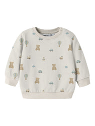Mönstrad Sweatshirt - Peyote Melange - NBMRAGNER LS SWEAT BRU