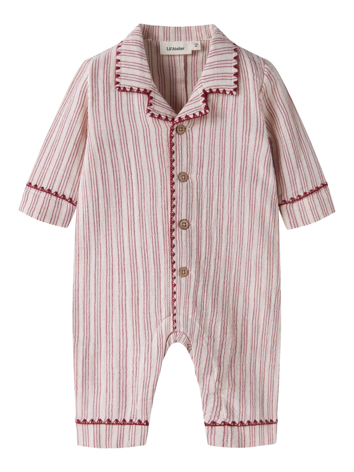 Pyjamasoverall i Ekologisk Bomull - Turtledove BIKING RED - NBNSAGE NUN LOOSE NIGHT SUIT LIL