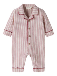 Pyjamasoverall i Ekologisk Bomull - Turtledove BIKING RED - NBNSAGE NUN LOOSE NIGHT SUIT LIL