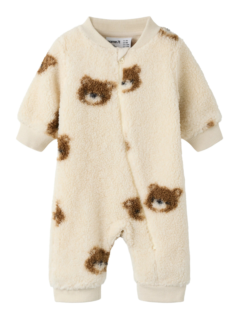 Teddy Jumpsuit - Birch - NBMORLAJ NREG TEDDY SUIT