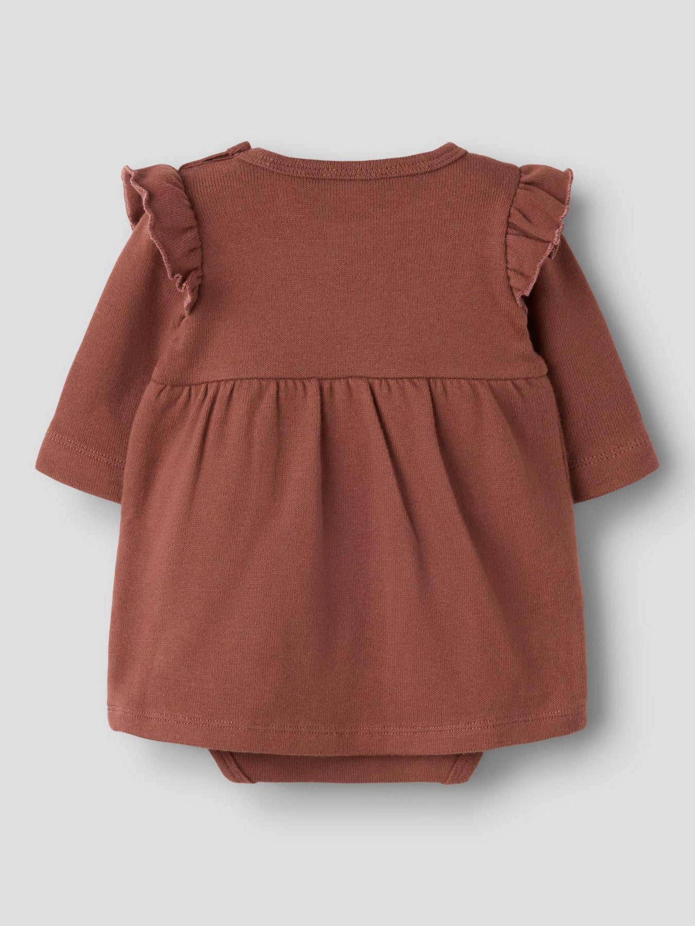 Bodyklänning Ekologisk Bomull - Mahogany - NBFTHORO LS LOOSE BODY DRESS LIL