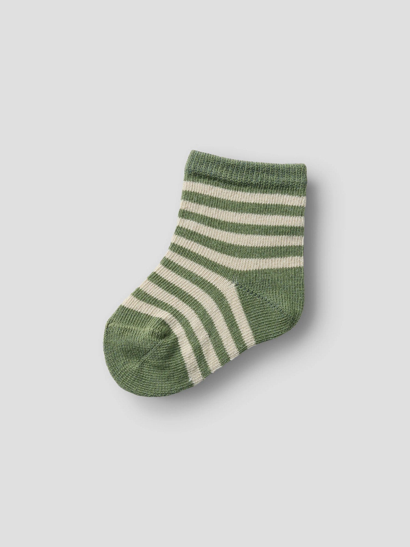 Randiga Babystrumpor i Ekologisk Bomull 3-pack - Turtledove - NBMROSSA DIR 3 PACK SOCK LIL