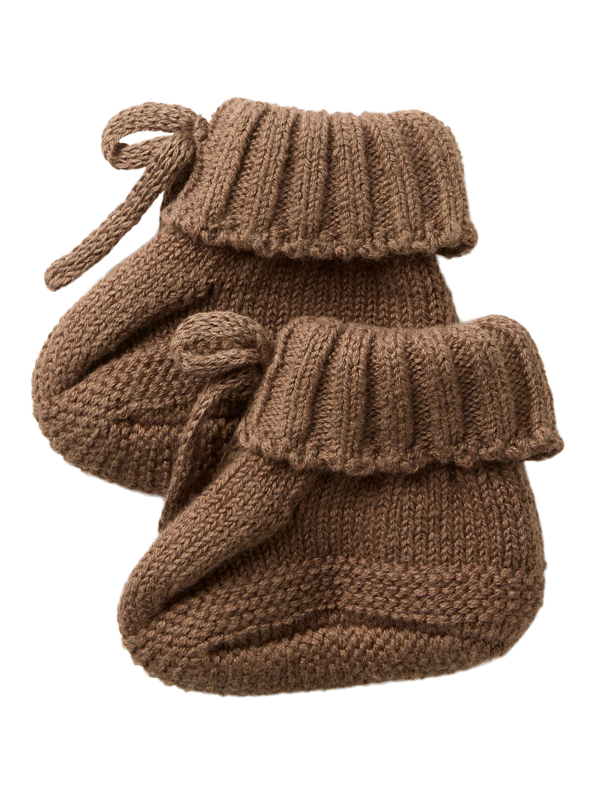 Stickade tossor i ekologisk bomull - NBNLAGUNA KNIT SLIPPERS LIL - Teak