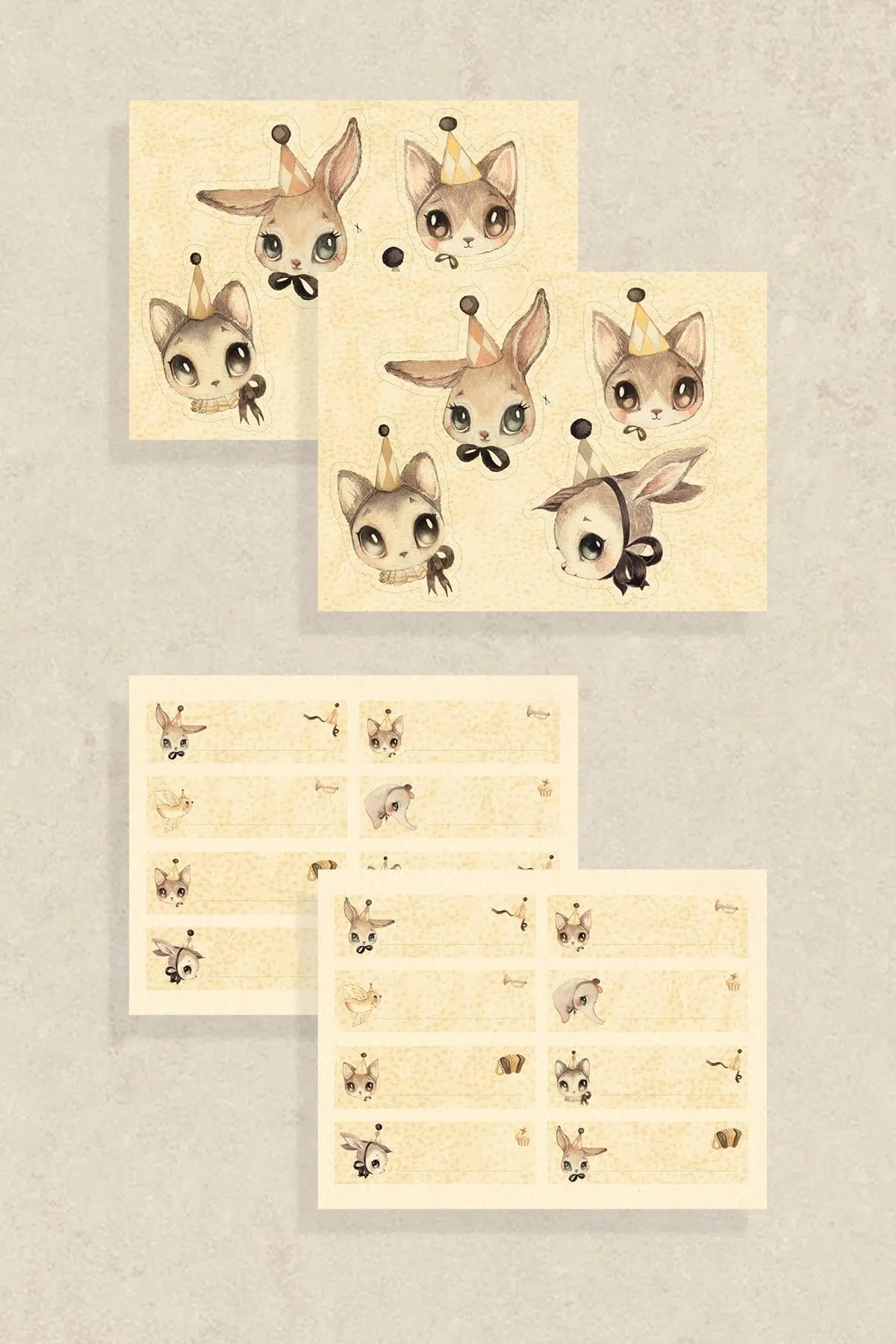 Mrs Mighetto - PAPER FRIENDS - PARTY KIT