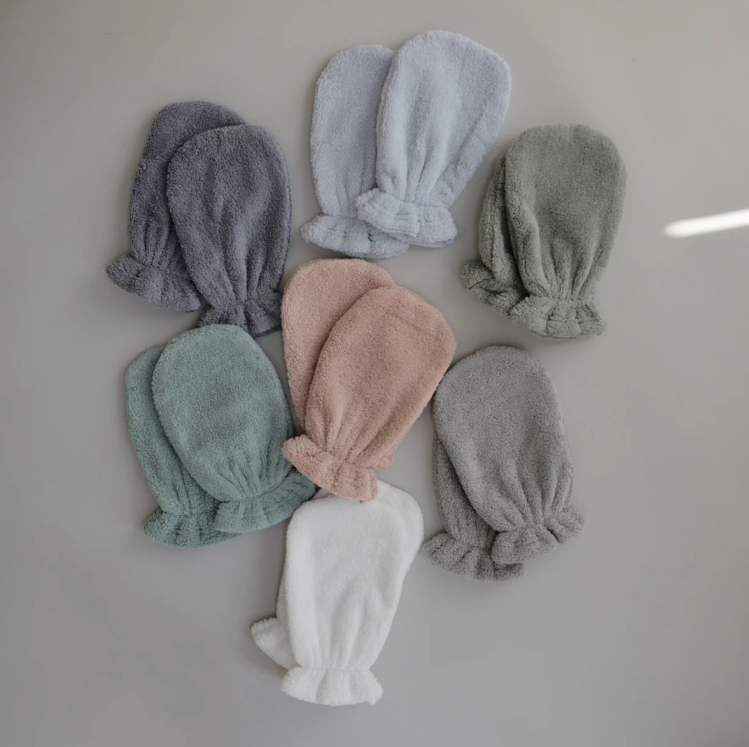 Mushie Organic Cotton Bath Mitt 2-Pack