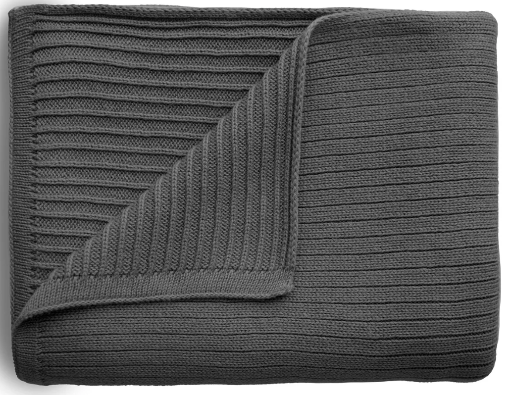 Knitted Ribbed Baby Blanket