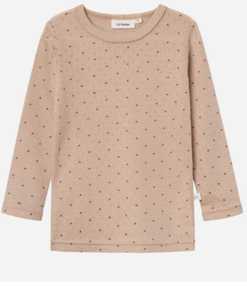 SISTA CHANSEN - NMFNAVA LS WOOL TOP LIL - Storlek 116