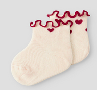 2- pack KNITTED SOCKS - Turtledove hjärtan