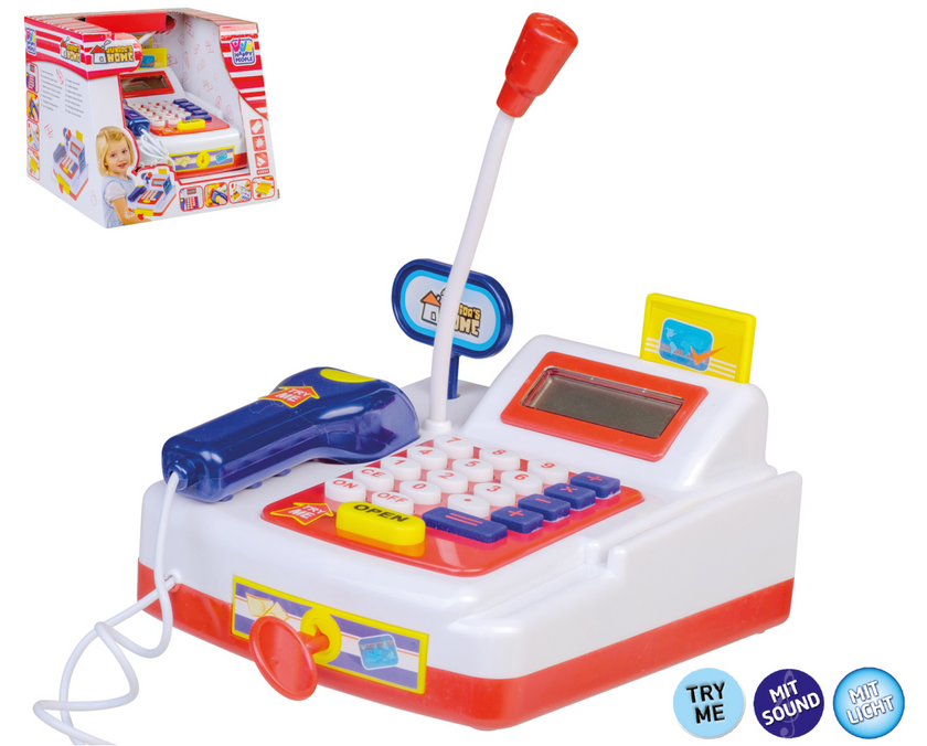 KASSADISK MED KALKYLATOR, SCANNER, MIKROFON OCH LJUD