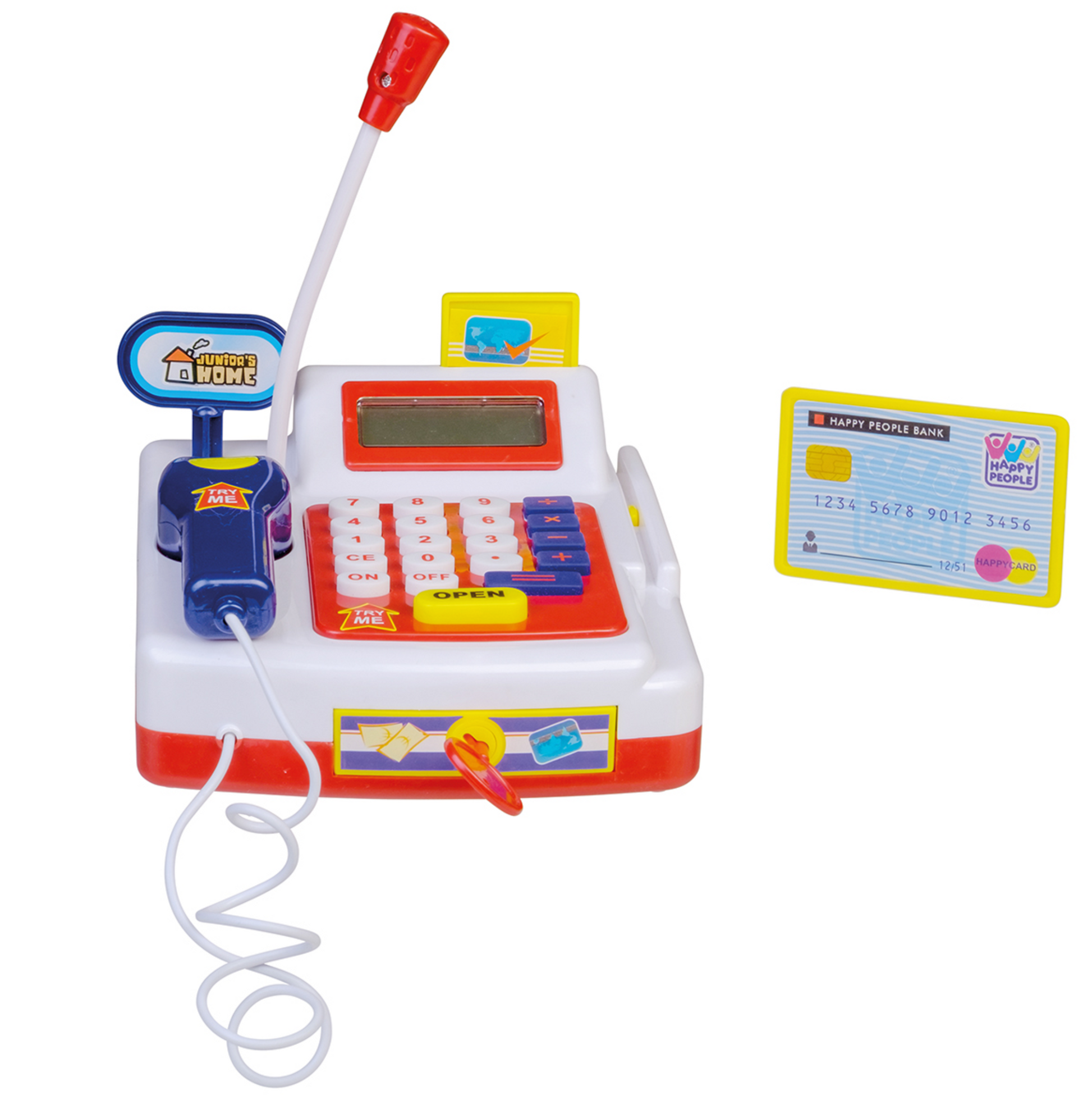 KASSADISK MED KALKYLATOR, SCANNER, MIKROFON OCH LJUD