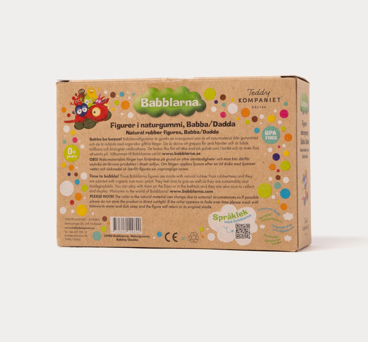 Babblarna, Figurer i naturgummi, Babba/Dadda