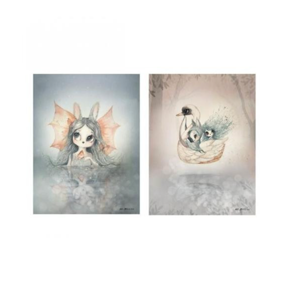 Miss Bianca & Swan Boat print