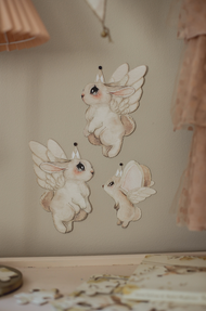 Väggdekor 3pack  baby friends