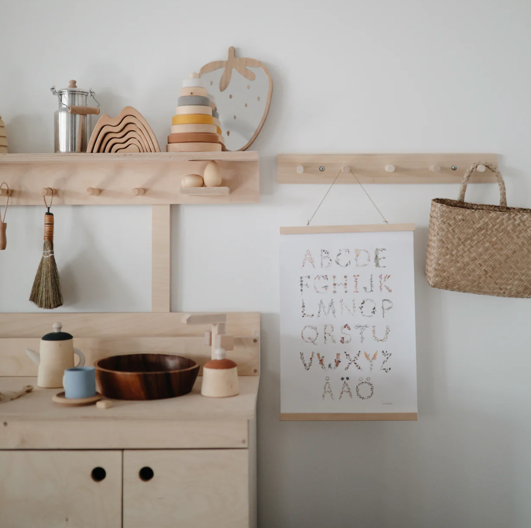 Alphabet Floral Poster EN