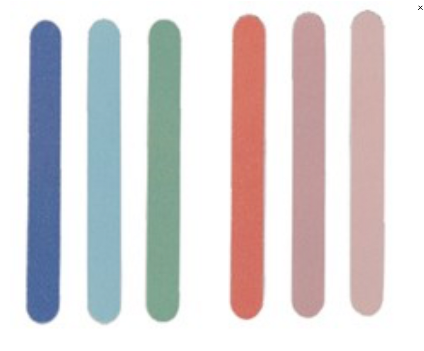 Nail File set - 6 pcs pink/ 6 pcs blue + 0 m