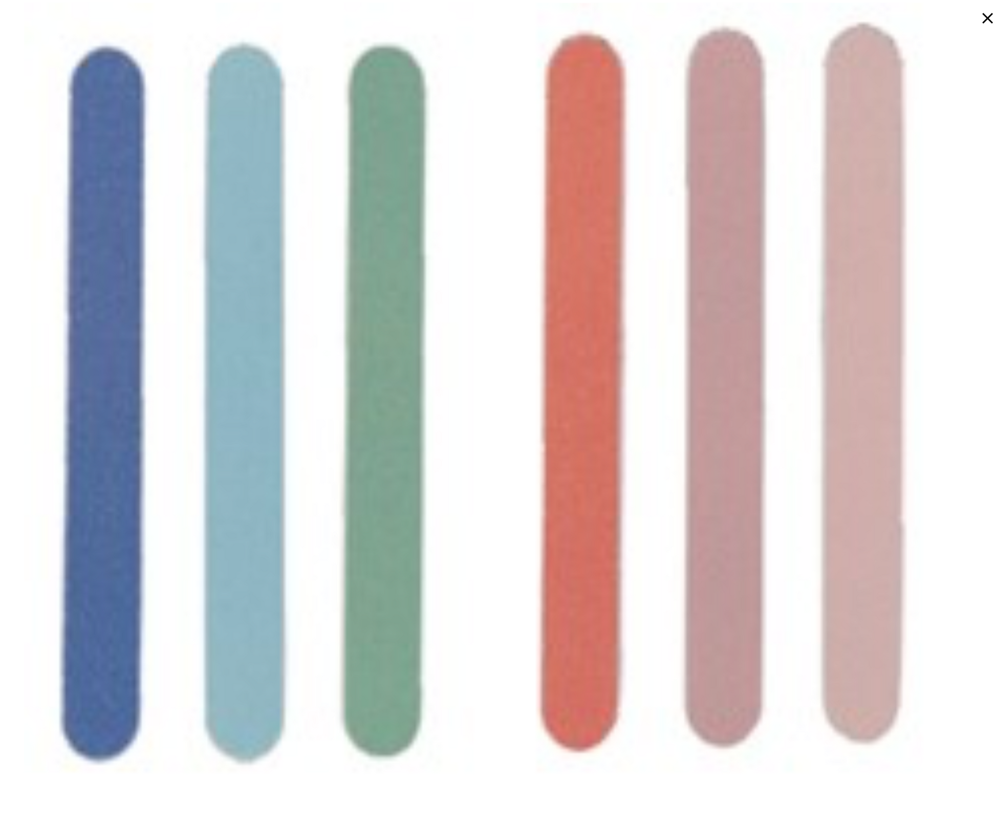 Nail File set - 6 pcs pink/ 6 pcs blue + 0 m