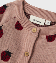 SISTA CHANSEN STICKAD KOFTA NORMAL PASSFORM - NBFLULIO KNIT CARD LIL NOOS Storlek 80