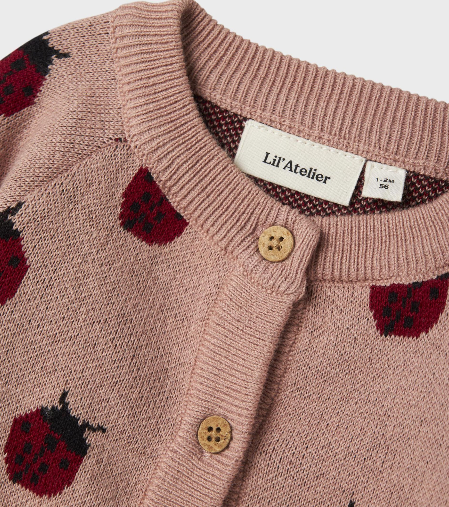 SISTA CHANSEN STICKAD KOFTA NORMAL PASSFORM - NBFLULIO KNIT CARD LIL NOOS Storlek 80