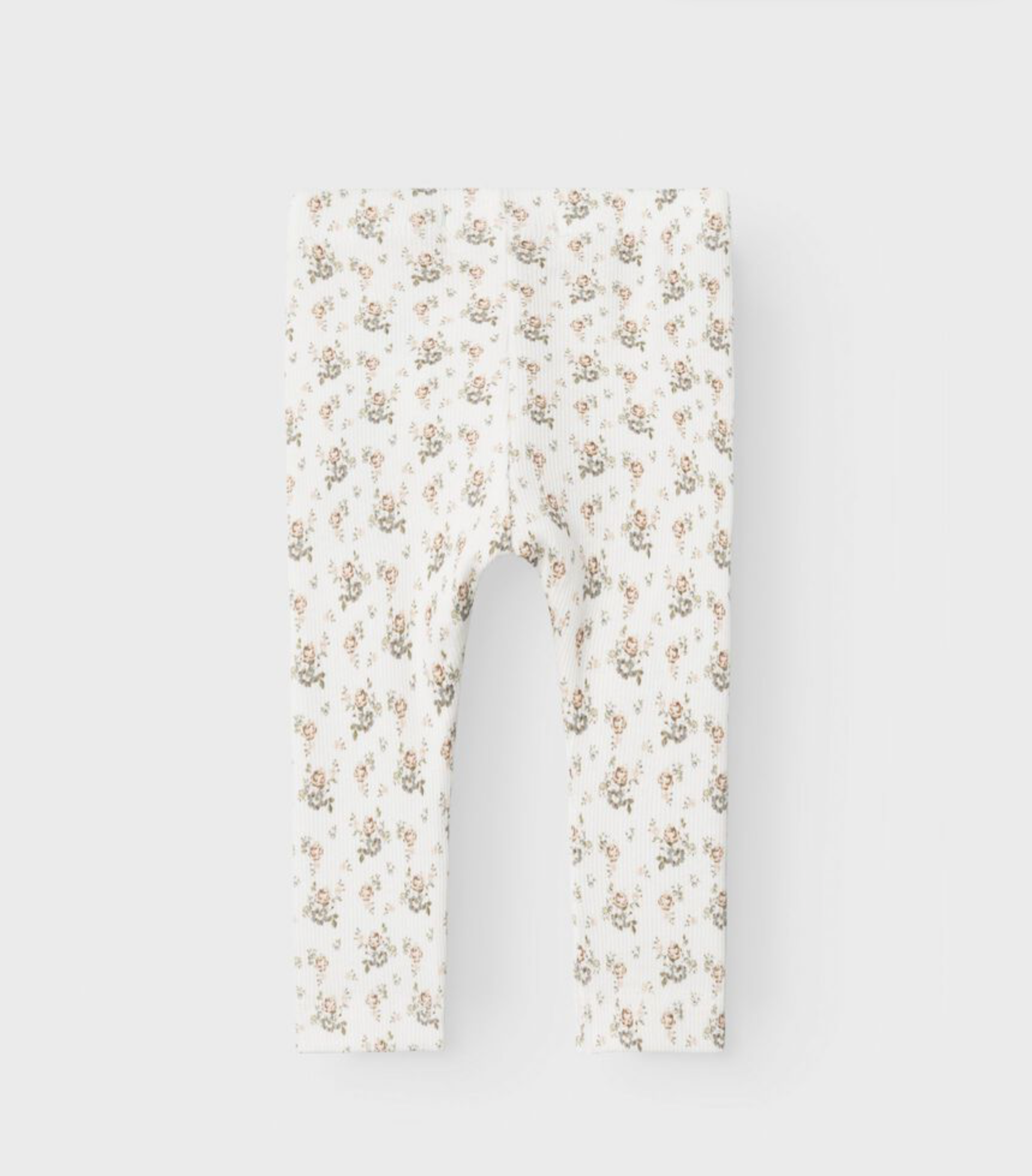TRYCKTA LEGGINGS Coconut Milk flowers - NBFGAGO SLIM LEGGING LIL NOOS