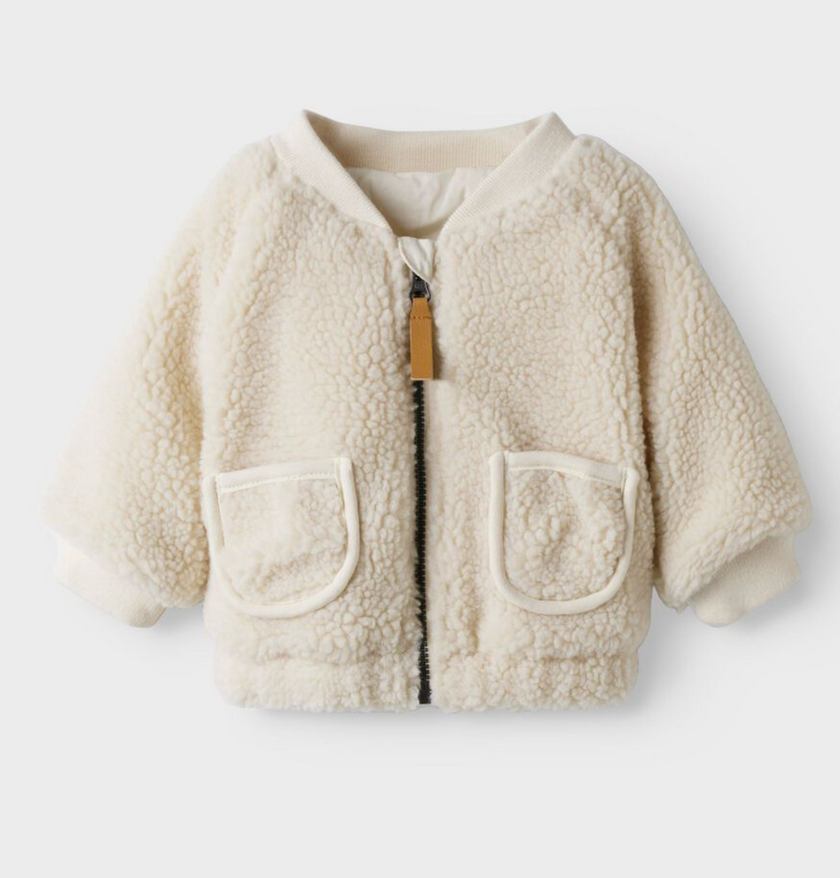 BABY TEDDY BOMBERJACKA - NBNLAJO BOMBER JACKET LIL