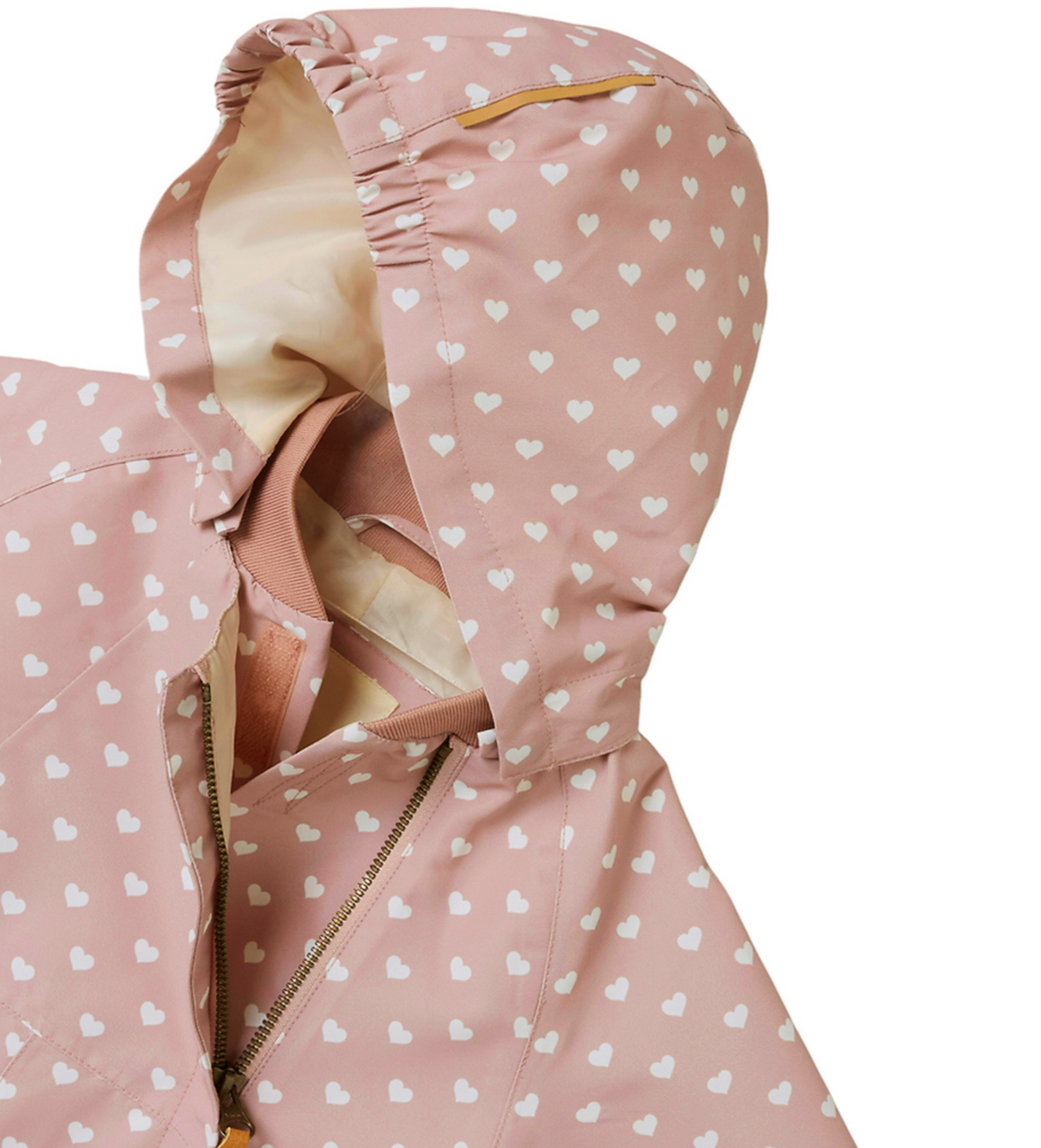 Skaldräkt Rosa m vita hjärtan - NMFLAMINT SUIT AOP FO LIL