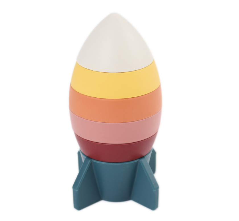 Silicon Stacking Toy Rocket 6 pcs