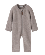 MERINOULL SPARKDRÄKT - NBFWMINO WOOL BRU LS SUIT