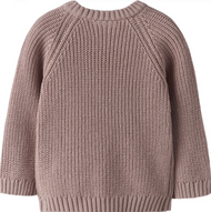 STICKAD TRÖJA BABY - NBFEMLEN EMB LS KNIT LIL
