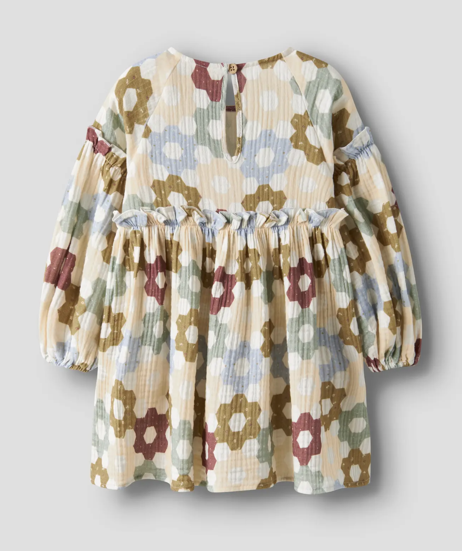 EKOLOGISK BOMULL KLÄNNING 92-122 - NMFTALIA LS LOOSE DRESS LIL