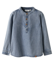 LÖS PASSFORM DENIM SHIRT -  NMMTAYA LS LOOSE DNM SHIRT 1166-FD LIL