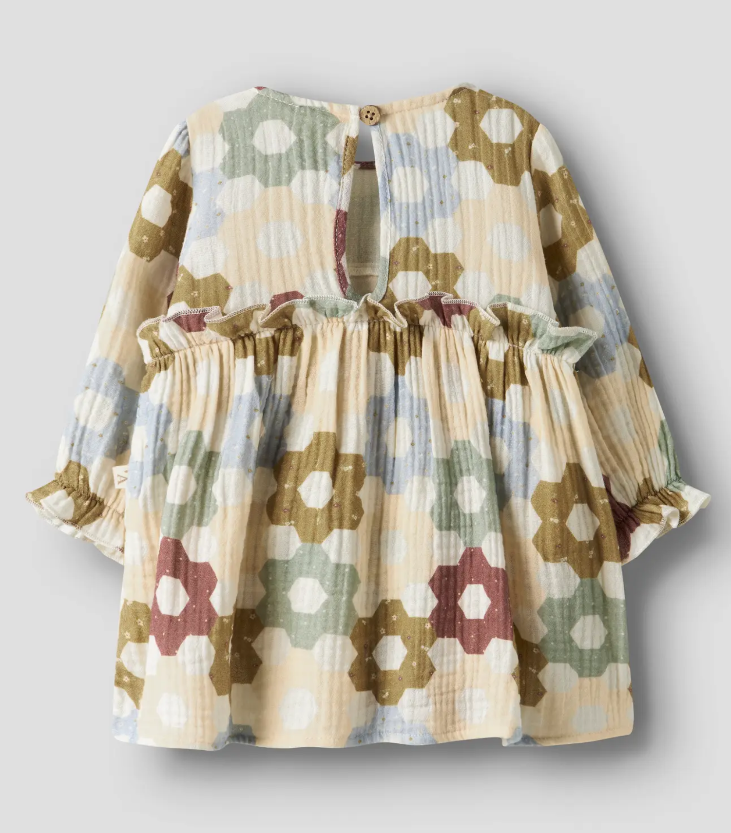 EKOLOGISK BOMULL KLÄNNING 56-86 - NBFTALIA LS LOOSE BODY DRESS LIL