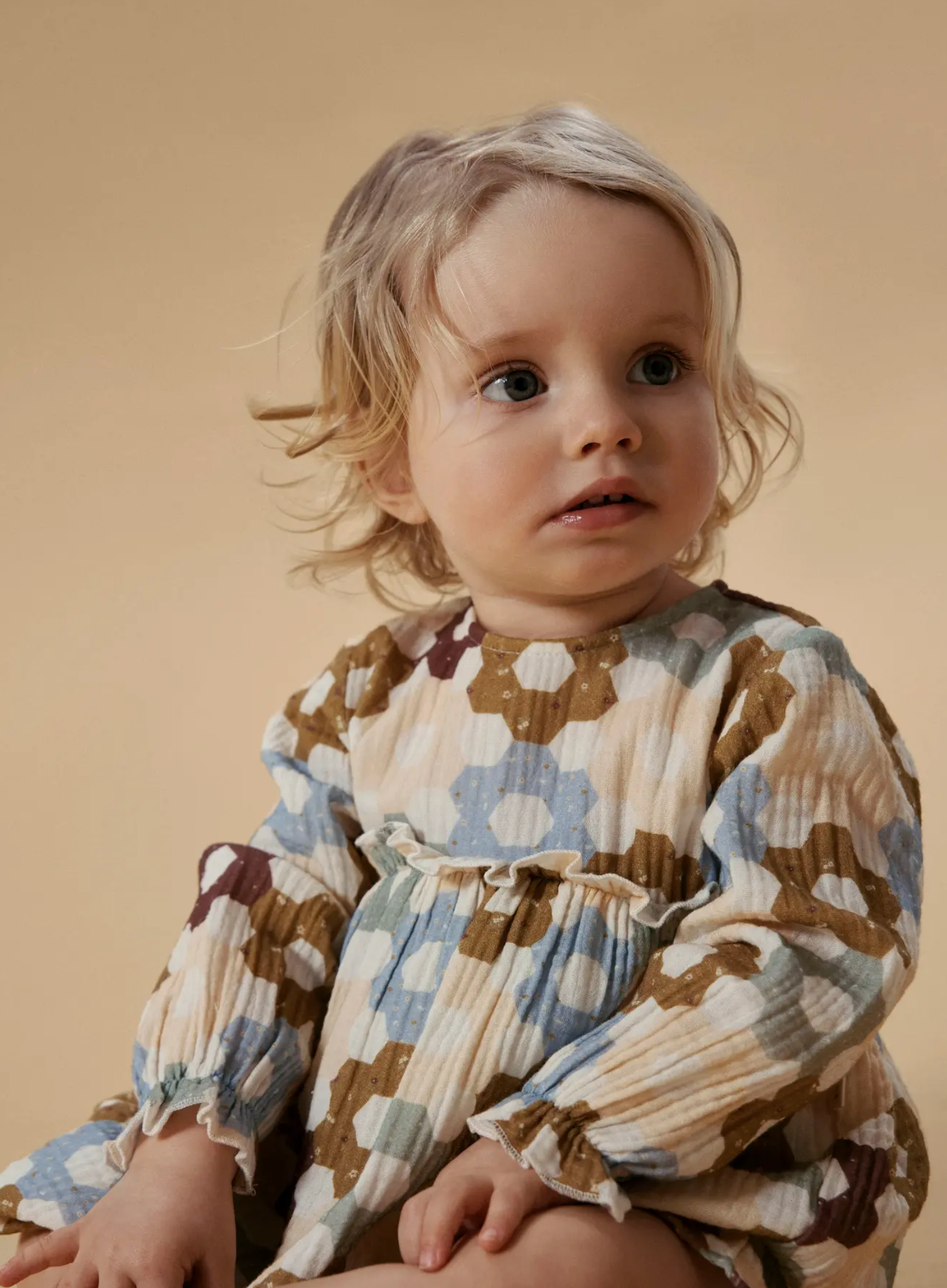 EKOLOGISK BOMULL KLÄNNING 56-86 - NBFTALIA LS LOOSE BODY DRESS LIL