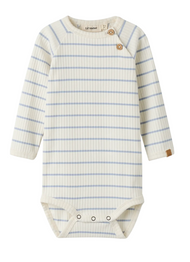 LÅNGÄRMAD BODY - NBMKAIL LS SLIM BODY LIL NOOS - Coconut Milk ZEN BLUE
