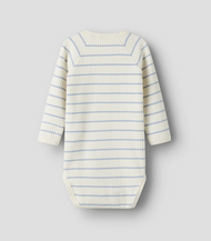LÅNGÄRMAD BODY - NBMKAIL LS SLIM BODY LIL NOOS - Coconut Milk ZEN BLUE