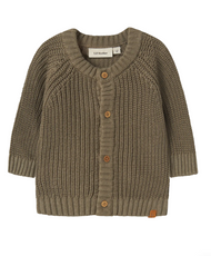 LÅNGÄRMAD STICKAD KOFTA Overland Trek-  NBNEMLEN LS KNIT CARD LIL NOOS