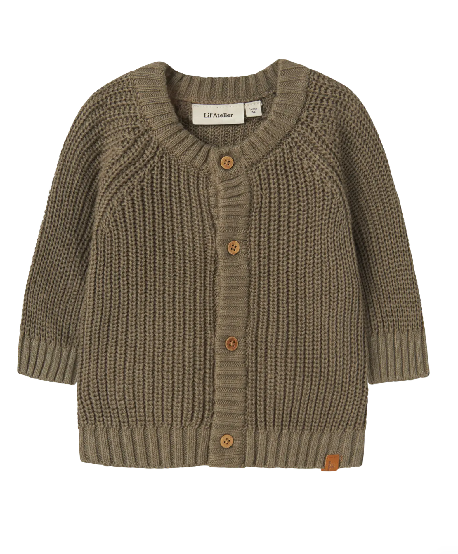 LÅNGÄRMAD STICKAD KOFTA Overland Trek-  NBNEMLEN LS KNIT CARD LIL NOOS