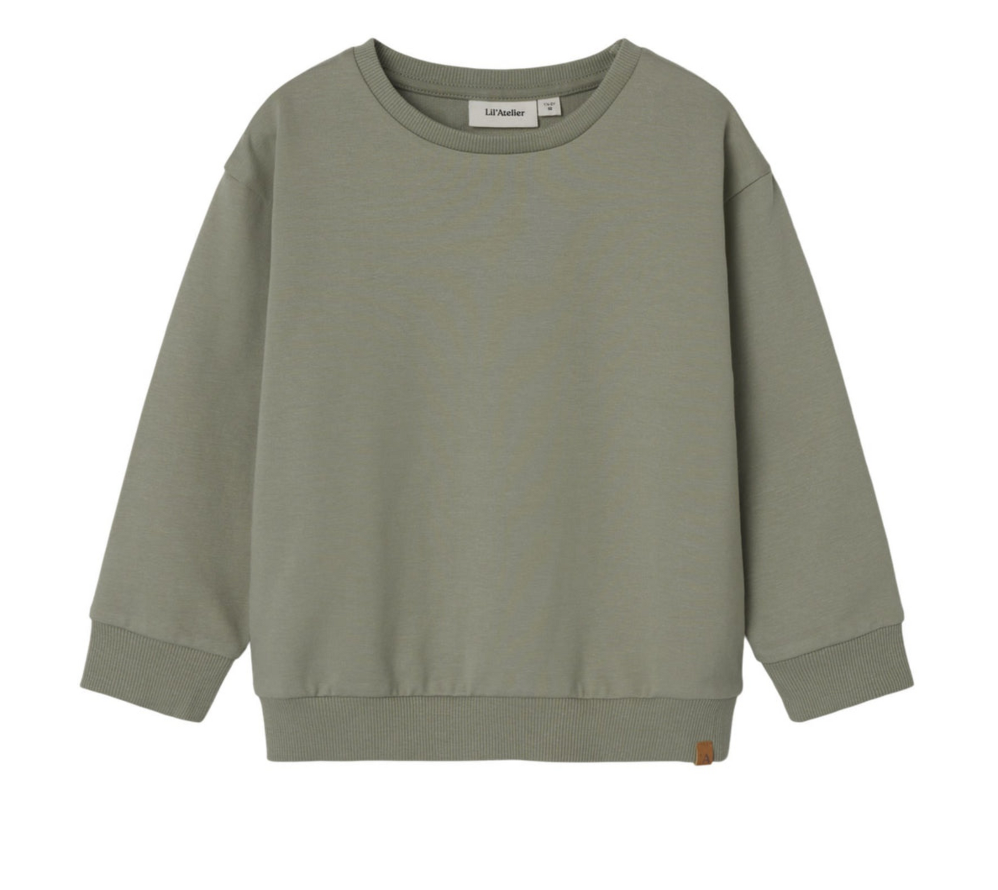 Sweatshirt - NMNOMAS LS LOOSE SWEAT LIL - Seagrass