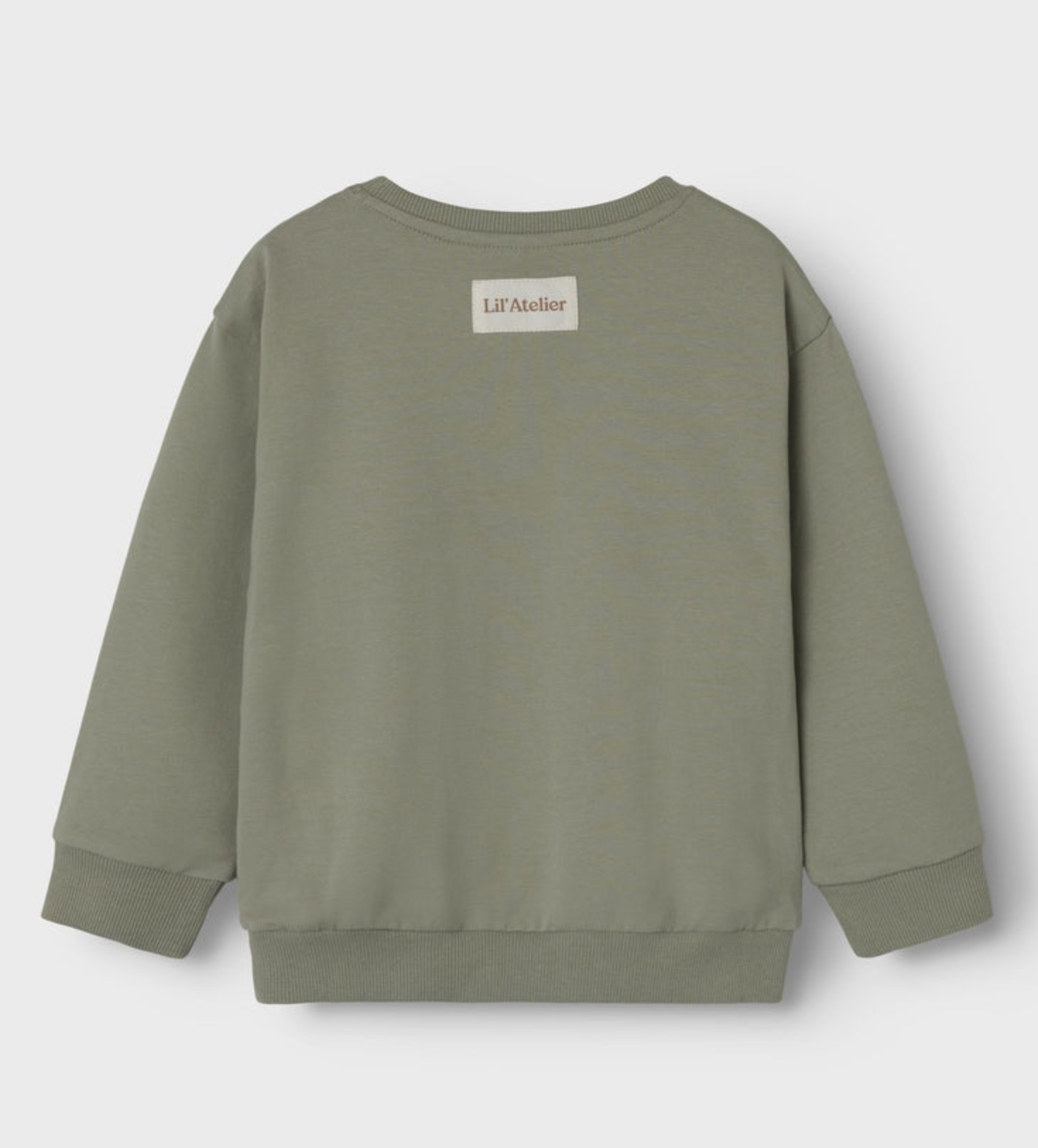 Sweatshirt - NMNOMAS LS LOOSE SWEAT LIL - Seagrass