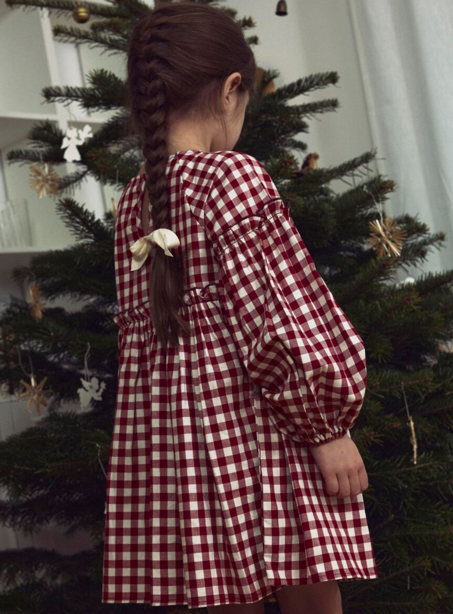 EKOLOGISK BOMULL KLÄNNING 92-122 - NMFRIO LS LOOSE DRESS LIL