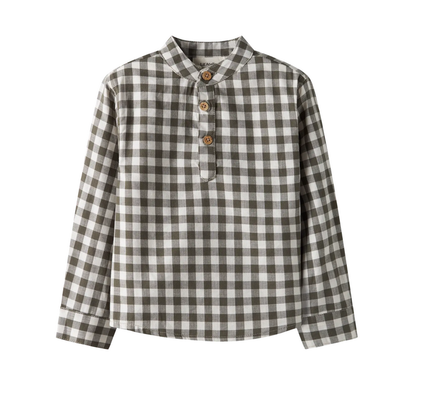 EKOLOGISK BOMULL SKJORTA - NMMRIO LS LOOSE SHIRT LIL