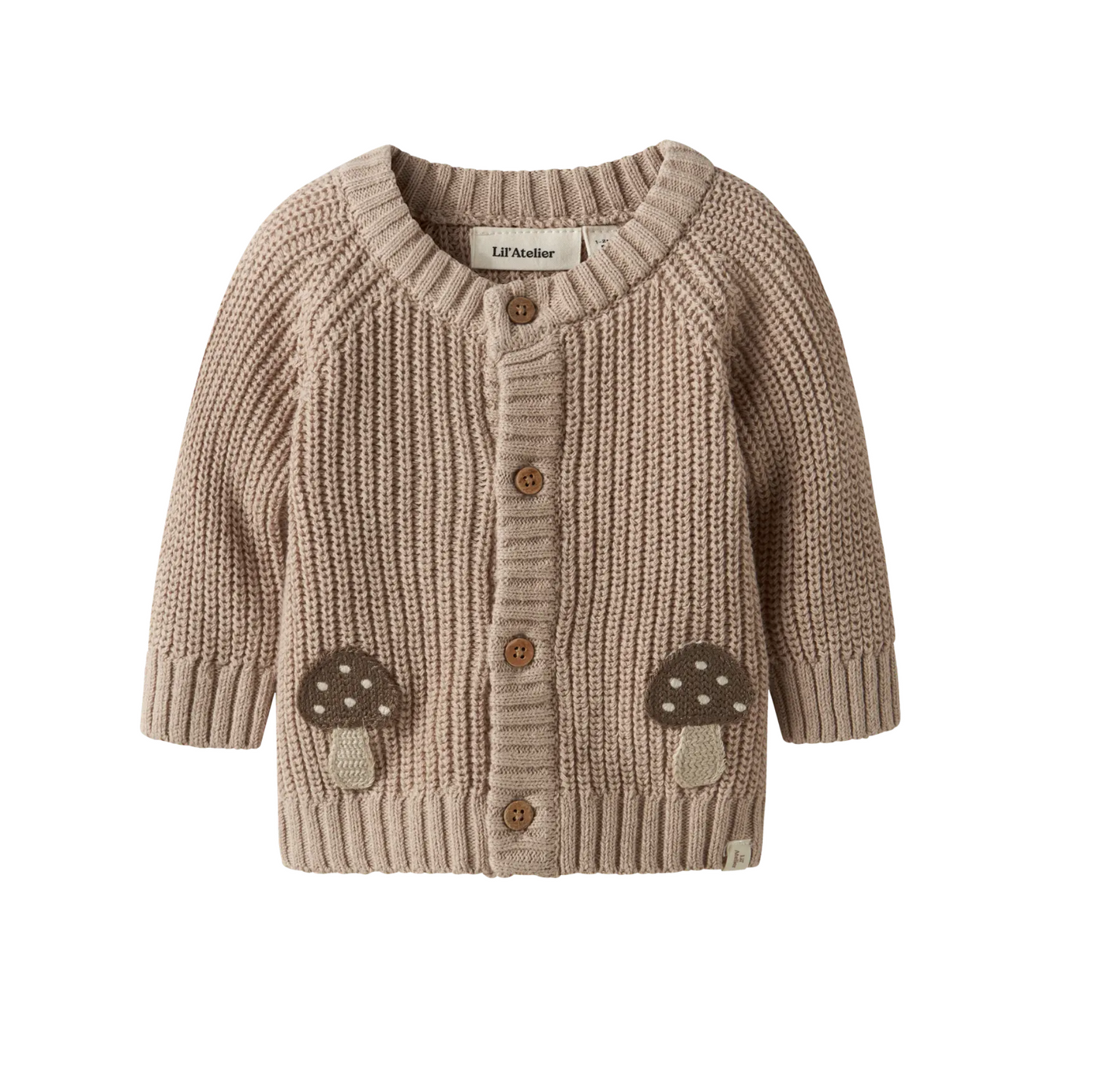 SVAMP STICKAD KOFTA - NBMEMLEN LAK LS KNIT CARD LIL