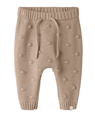 Stickad byxa - NBNGABLE KNIT PANT LIL - Oxford Tan