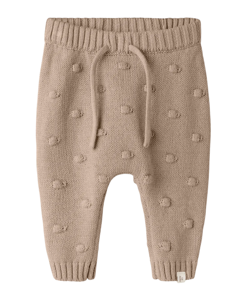 Stickad byxa - NBNGABLE KNIT PANT LIL - Oxford Tan