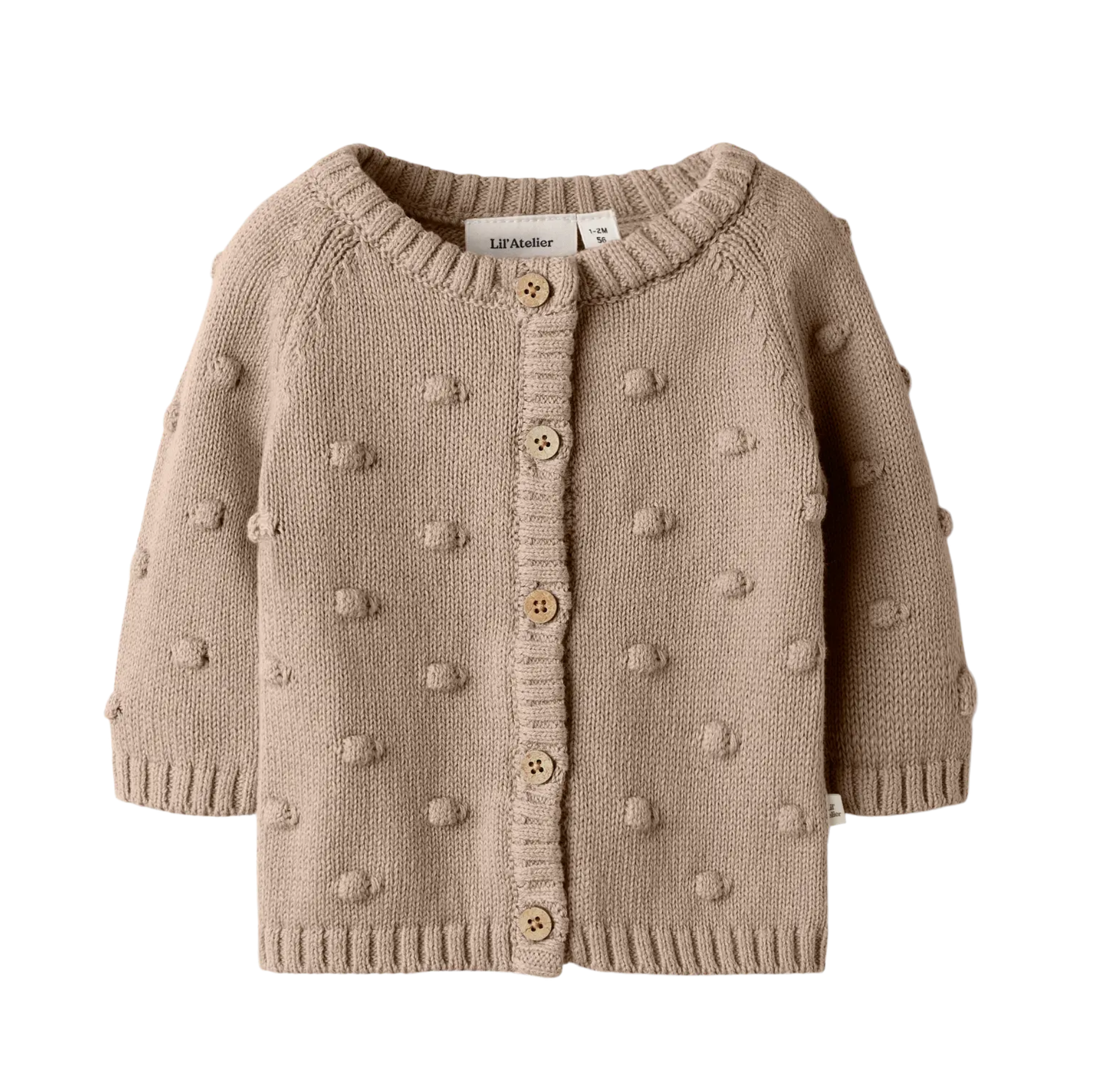 NORMAL PASSFORM STICKAD KOFTA - NBNGABLE LS KNIT CARD LIL