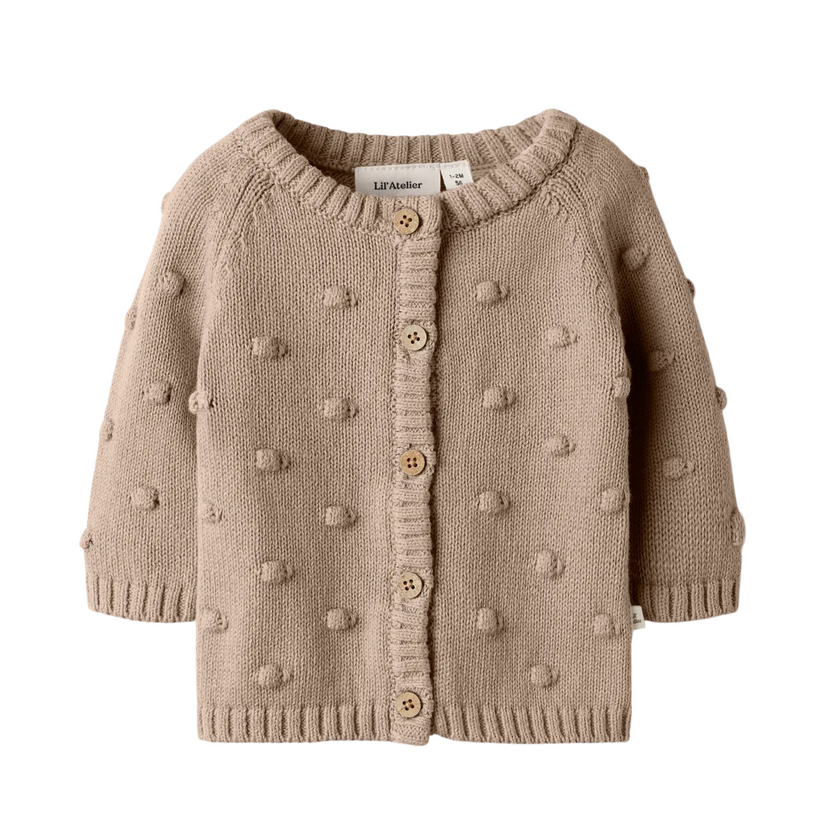 NORMAL PASSFORM STICKAD KOFTA - NBNGABLE LS KNIT CARD LIL